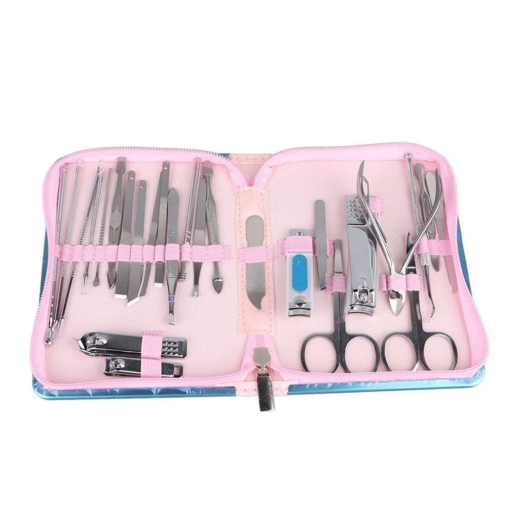 29PCS Manicure Set Pedicure Nail Clippers Kit Stainless Steel Professional Nail Care Tools with