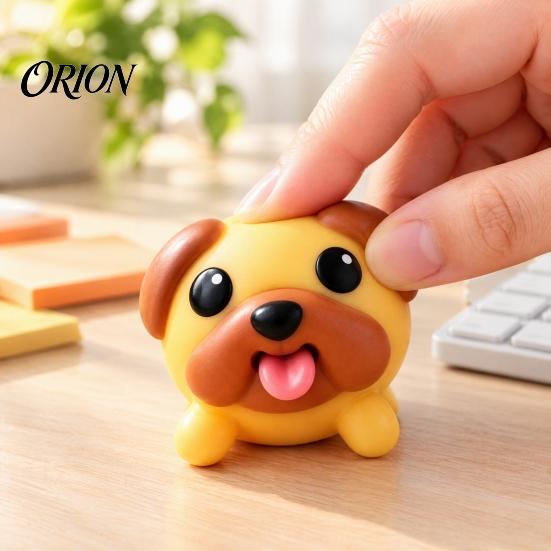 Funny Tongue Out Puppy Tongue-Popping Pug Fidget Toy, Press & Pop-Out Squishy Soft Office Desk Accessories Squeeze Stress Relief Desktop Gift for Kids
