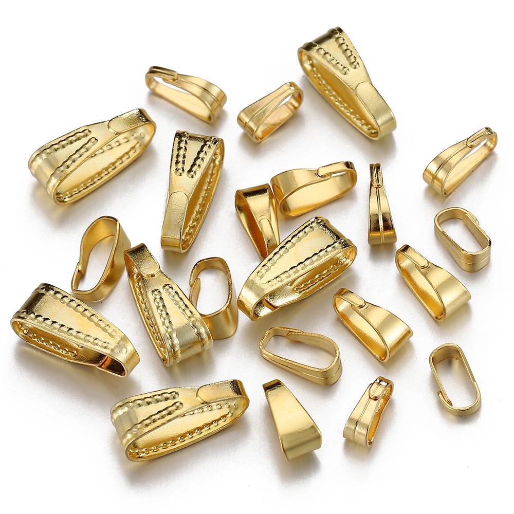 100 Stück 50 Stück Edelstahl Ösenverschluss für Anhänger Charms Verbinder Schnappverschluss Klippverschluss Halskette DIY Schmuckherstellung Zubehör