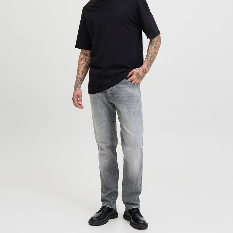 Schmal zulaufende Jeans mike black denim Herren JACK & JONES