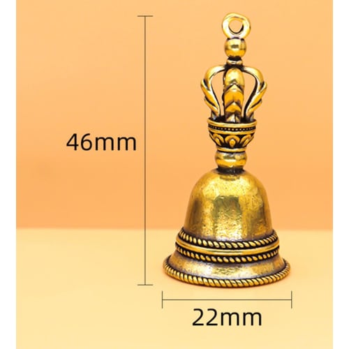 LIFAzqJIU Vajra Bell, Five-pronged Bell, Small Kagura Bell, Esoteric Buddhist Ritual Implement, Buddhist Implement, Amulet, Purification, Good Luck, H