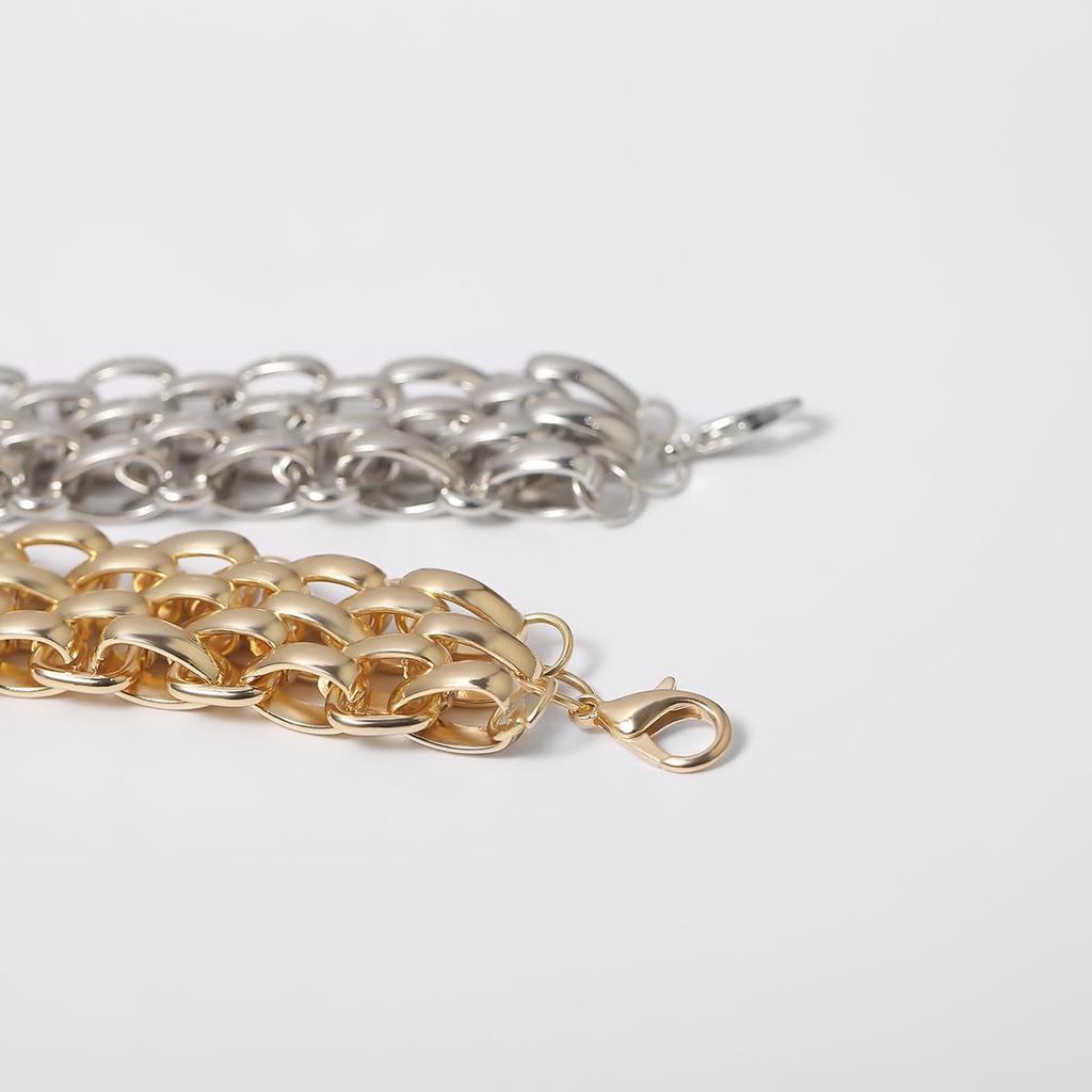 Damen Retro Minimalistische Klobige Kettenhalskette - Europäischer & Amerikanischer Stil Schmuckaccessoire