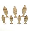 50 Stück 50mm Unbearbeitete Holzfischform Holzscheiben Holzmalerei Großhandel Bastelartikel für Kinder zum Bemalen für Bastelarbeiten DIY Heimdekoration