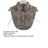 Fake Collar Leopard Print Detachable Lapel Collar Women Lightweight Breathable Half Shirt Collar Dresses Blouses Accessory