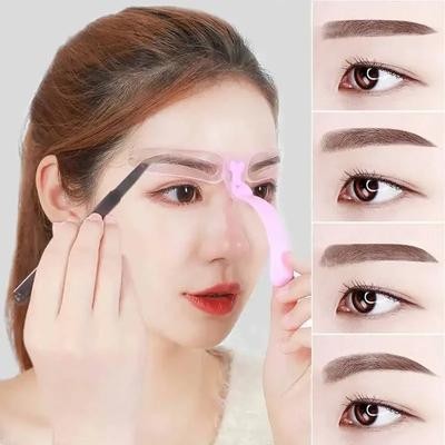 Plantilla de cejas reutilizable 8 en 1, plantilla de sello de cejas de maquillaje de belleza, juego de formas de cejas, herramientas de maquillaje de cejas, moldeador de cejas, maquillaje