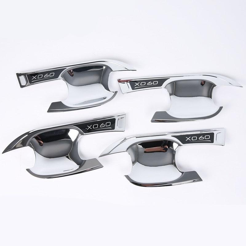 Für XC60 2018 4x Außen Chrom Auto Seitentürgriff Bowl Trim Aufkleber Dekoration