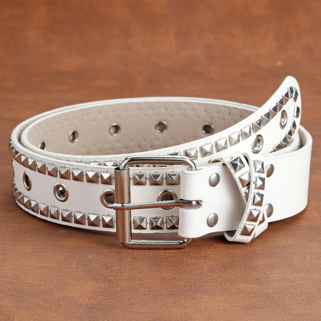 Rivet Belt Belt Women'S Jeans Pin Buckle Belt Universal Blue Decorative Batch
