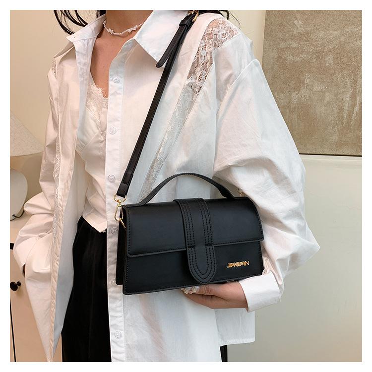 Borsa a Spalla Minimalista in Ecopelle Quadrata alla Moda Borsa a Tracolla per Donna