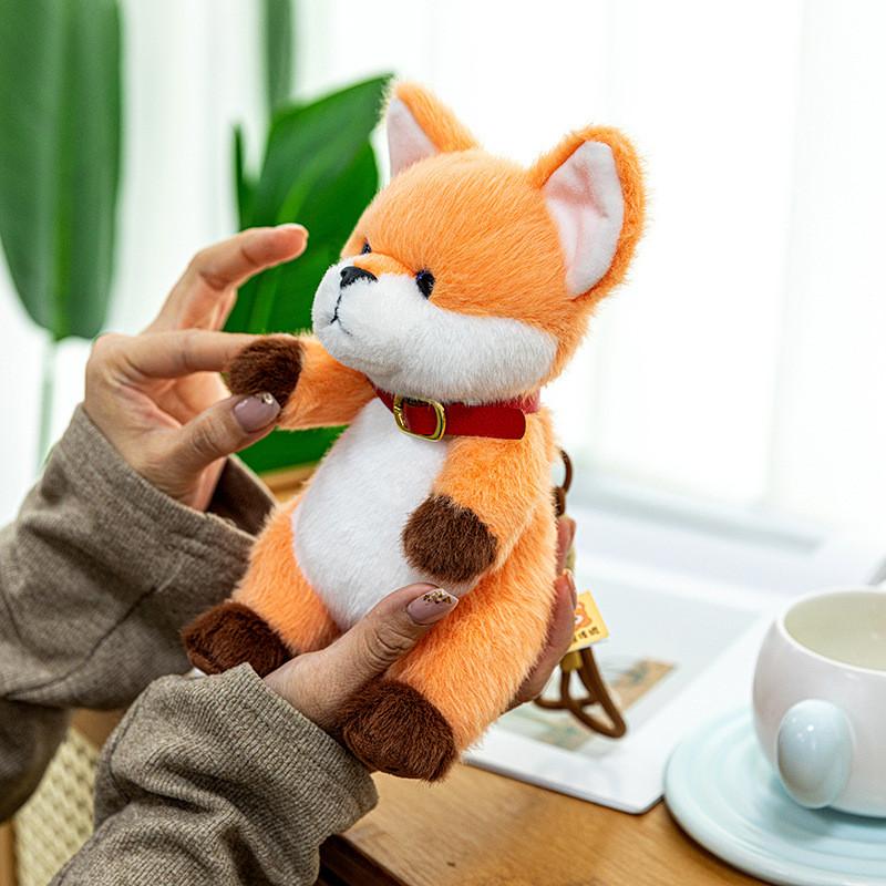 Friendly Kids Fox Plush Doll Pendant With Pp Cotton For Gift And Home Decor