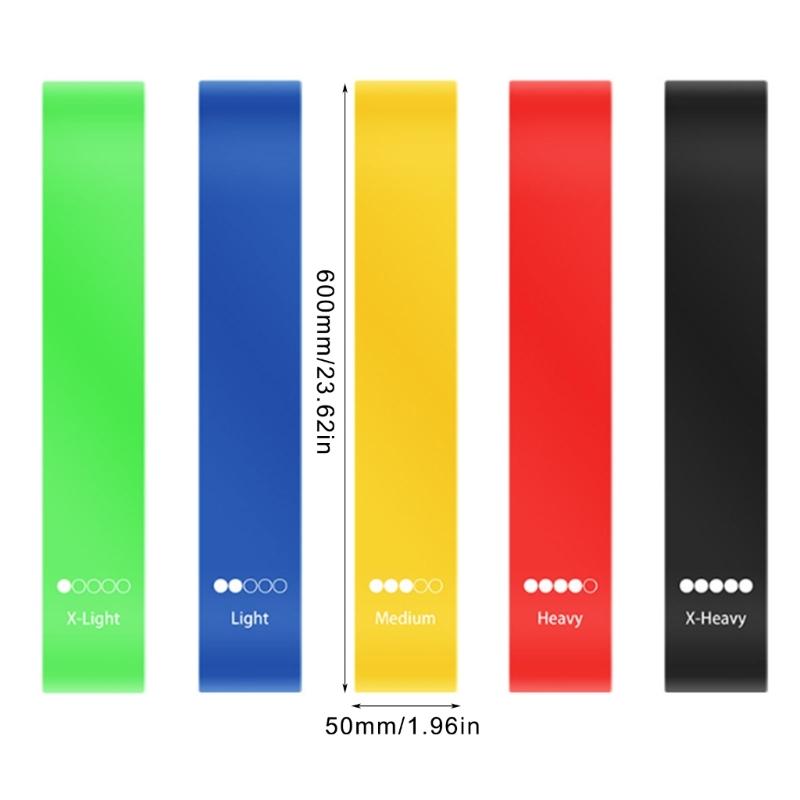 5Pcs Resistance Band Hip Band Hip Band for Legs Butt Stretching Exercise Band Heavy Resistance Rings Nonslip Circles Hip