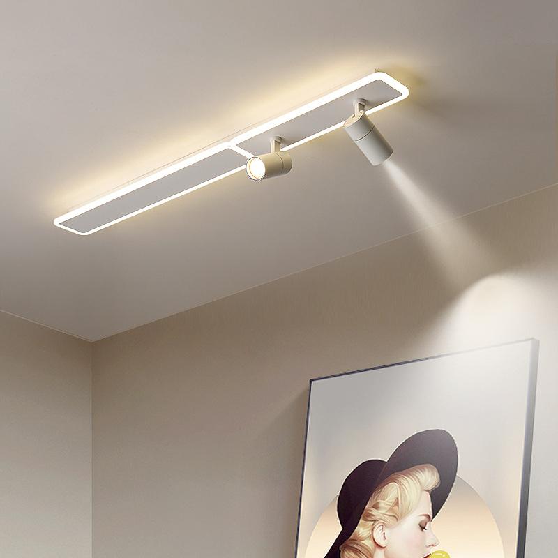 Modern LED Aisle Ceiling Lamp Chandelier With Spotlight For Living Dining Room Bedroom Home Decor Indoor Lighting Fixture Luster