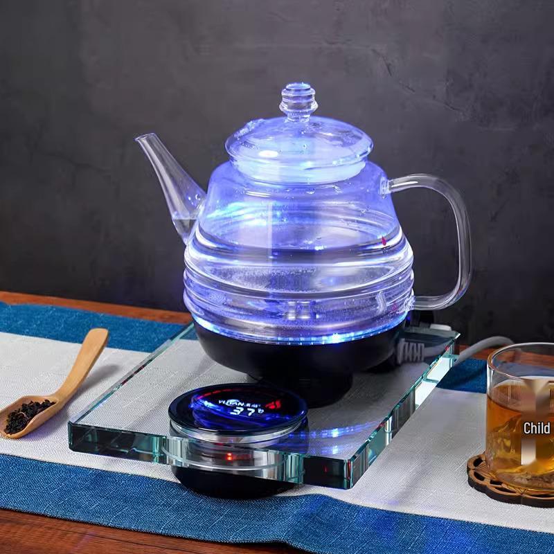 Chytrá skleněná elektrická konvice: Plně automatický bojler na horkou vodu se spodním plněním a speciální izolací pro přípravu čaje.