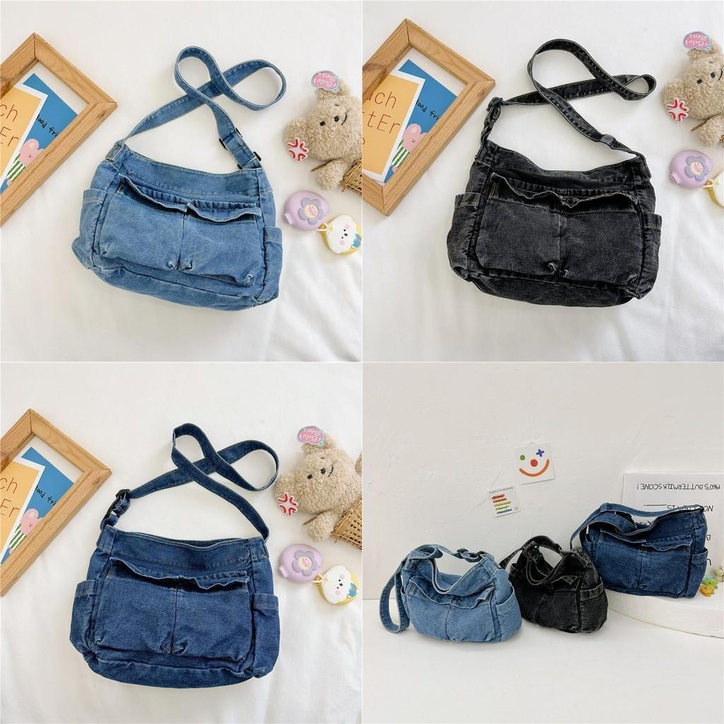 Trendige Koreanische Kinder-Denim-Umhängetasche Für Jungen Und Mädchen Mit Einzigartigem Design