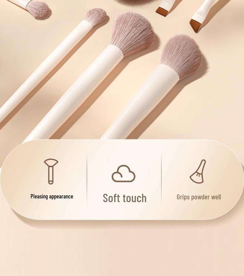22-Piece Milk White Cloud Porcelain Makeup Brush Set