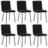 VidaXL Dining Chairs Set of 6 Black Velvet 3315433