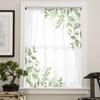 Natural Style Of Plant Leaves Sheer Curtains for Kids Bedroom Living Room Voile Window Curtains Tulle Drapes