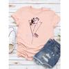Women's fashion short-sleeved casual T-shirt clothes summer  clothing ladies print graphic tops