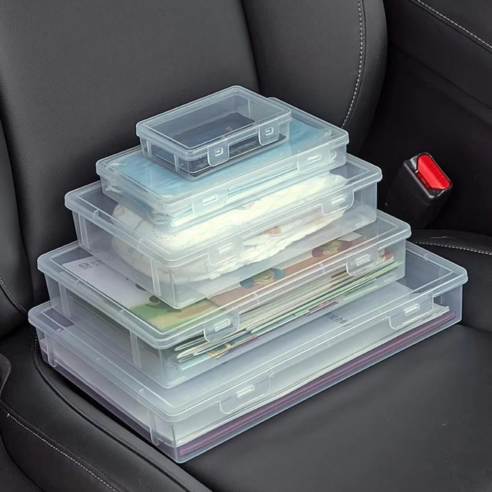 Transparent Desktop Storage Case Multifunctional Large Capacity Pencil Storage Box Dustproof Eco-Friendly PP Jewelry Organizer