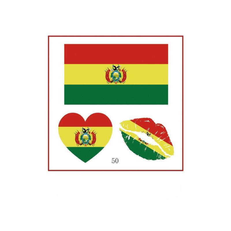 10PCS New World Cup Flag Tattoo Stickers Football Game Games Tattoo Stickers Makeup Face Stickers