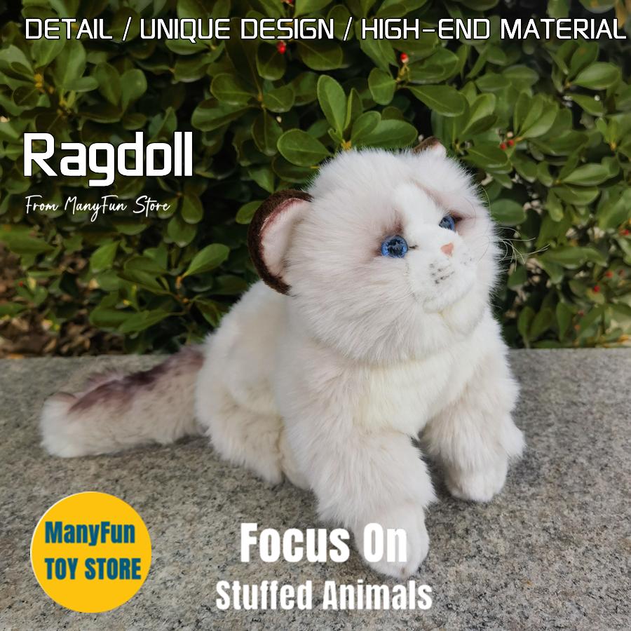 Ragdoll Cat Plush Toy High Fidelity Persian Cats Plushie Rag doll Cat Peluche Lifelike Stuffed Animals Simulation Doll Kawai Toy