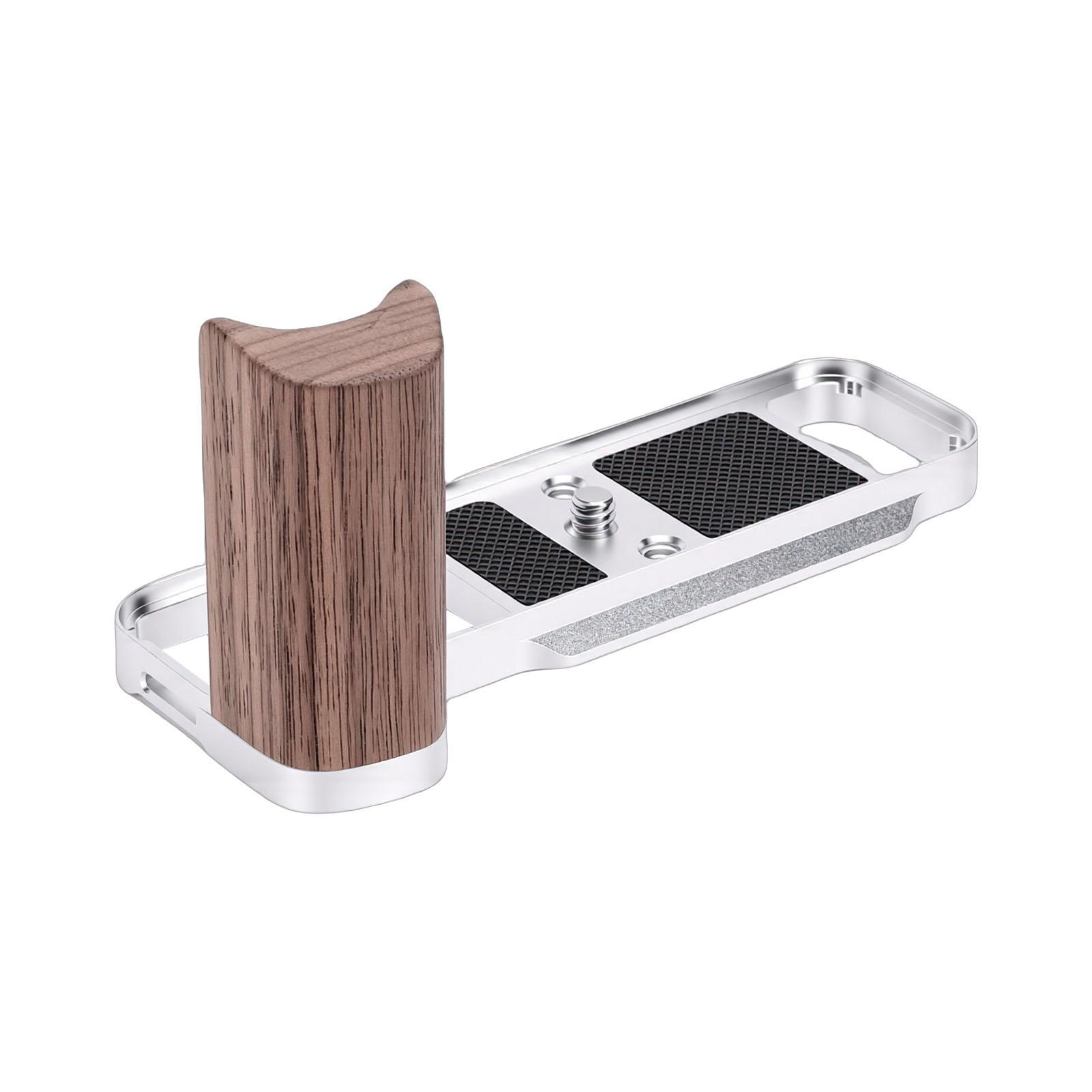 

L Shape Grip Fit for X E5 Camera Aluminum Alloy Wood Camera Handgrip with Quick Release Plate Shutter Key