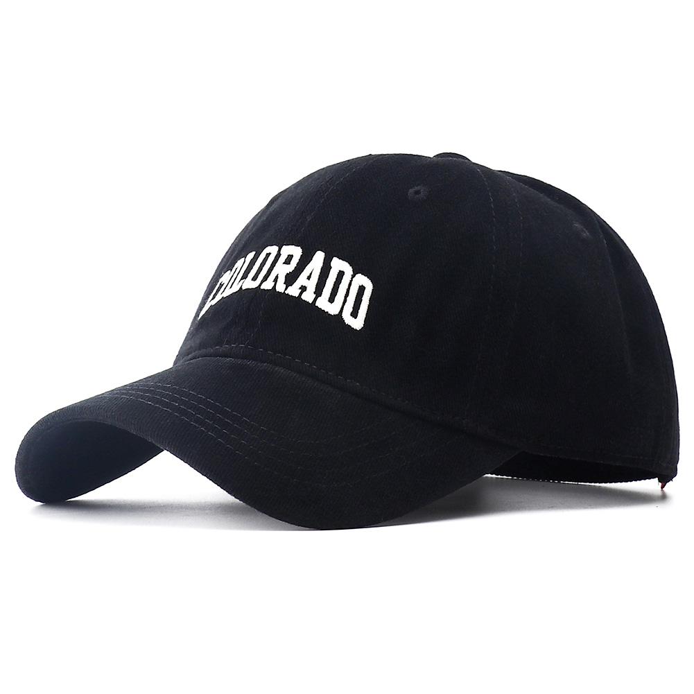 Print Embroidered Baseball Hat Adjustable Sun Protection Visor Cap Outdoor Use Duck Tongue Caps For Women Men Dad Hats Latest Colorado Letter