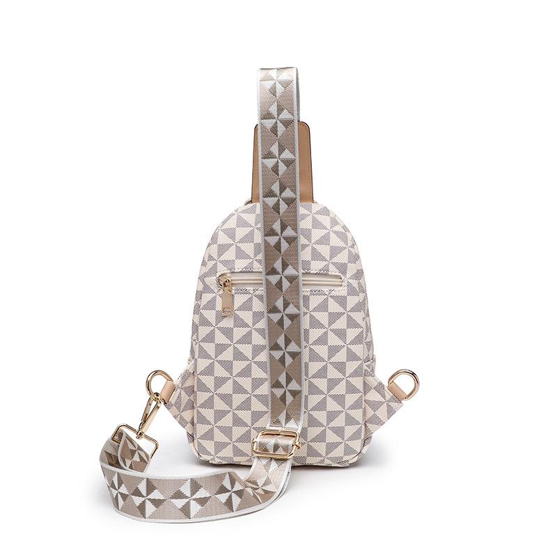 European and American Printed Fashionable Breast Bag for Women  Winter Men and Women Bags Crossbody Chest Versatile and Simple