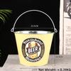 Internet Celebrity Retro Beer Beverage Ice Bucket High Aesthetic Home Handheld Tin Ice Bucket Camping Bar KTV Tonneau En Bois