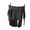 Mens Roman Gladiator Costume Set – Medieval Warrior Armor Skirt & Faux Leather Shoulder Guard – Ancient Spartan Soldier Outfit