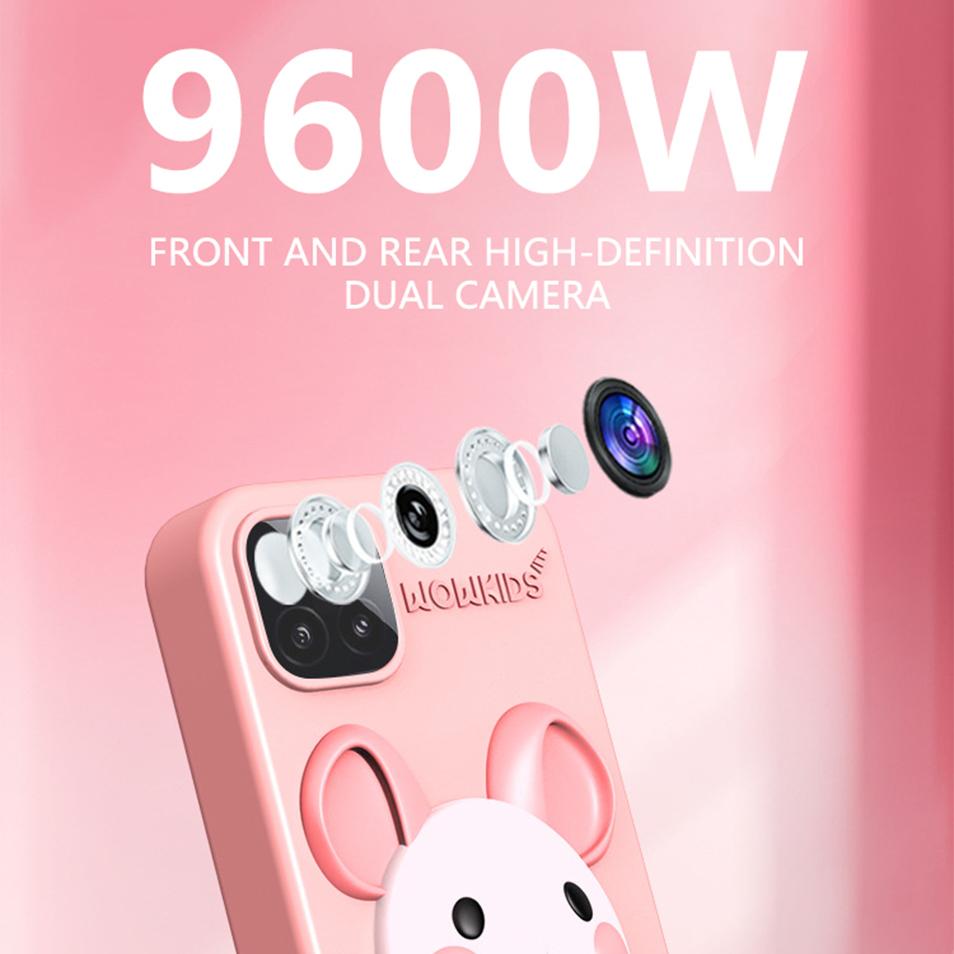 

P1 Plus Toddler Early Education Kids Phone Toy Dual-Lens Camera (Without Storage Card) Pink