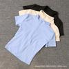 Casual Fitted Cropped T-shirt Jacket Women’s Short-sleeved Fitness Top Quick-drying Breathable Slimming Figure-hugging Cycling Jersey