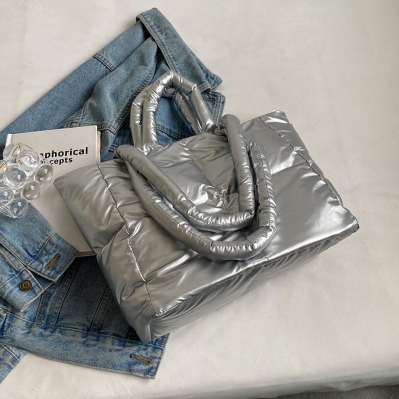 Handbag Female Large-capacity Bag Female New Tide Fashion Shoulder Bag Fall And Winter Shopper Puffer Tote Bag