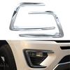 Chrome Front Fog Light Lamp Cover Decoration Sticker Trim For Ford Expedition 2018   Car Accessories