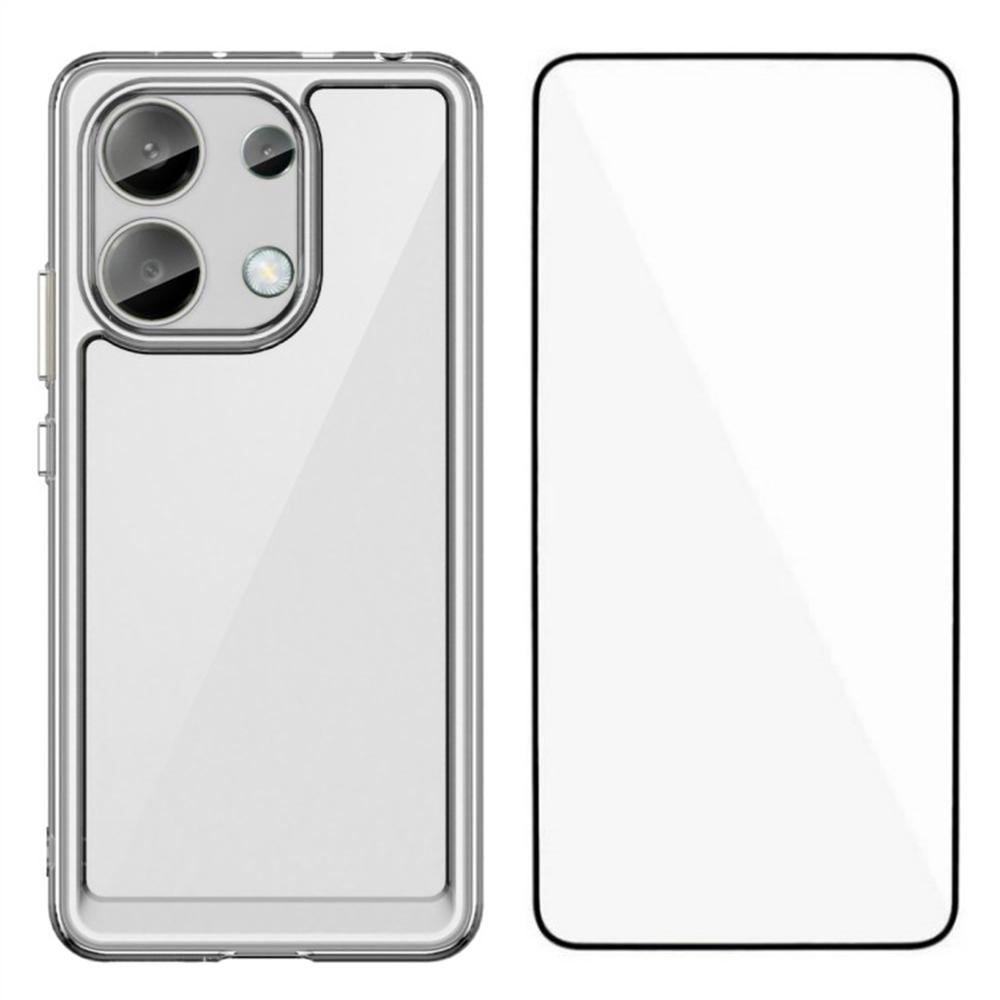 

Серія WANLONFENG MF для Xiaomi Redmi Note 13 4G Чохол ТПУ + акрилова прозора кришка для телефону з плівкою із загартованого скла A