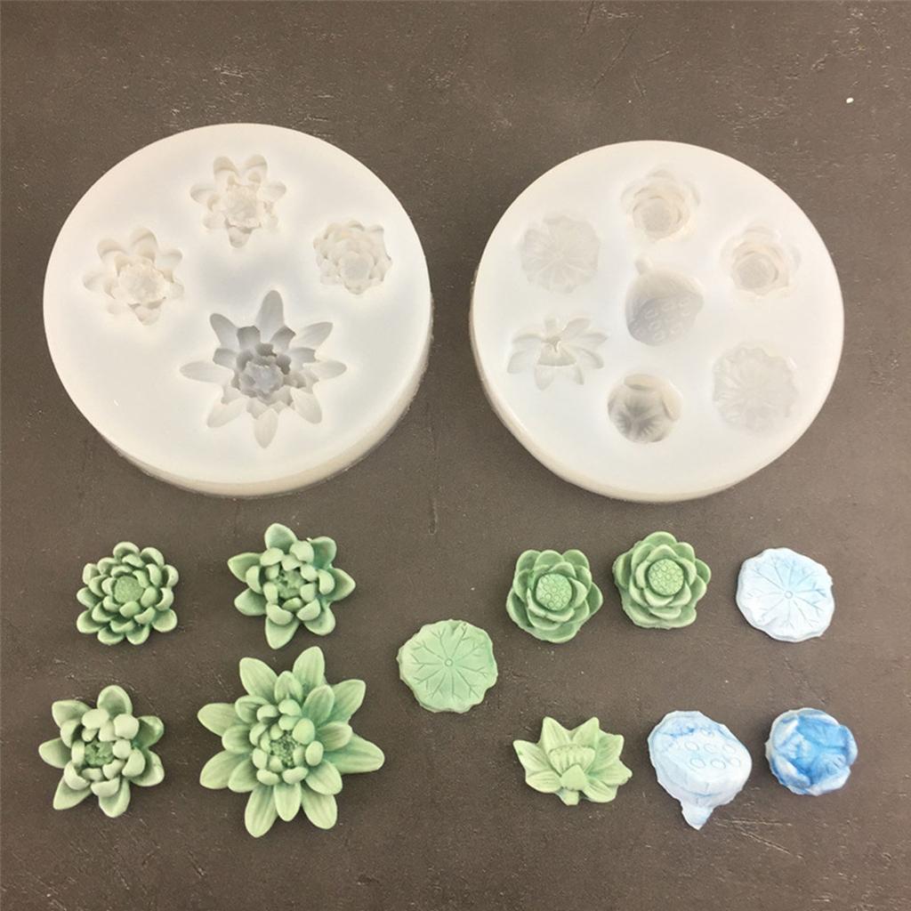 3D Lotus Leaf Shape Silicone Flexible Food Grade Mould Clay Resin Ceramics Candy Fondant Candy Chocolate Soap Mould