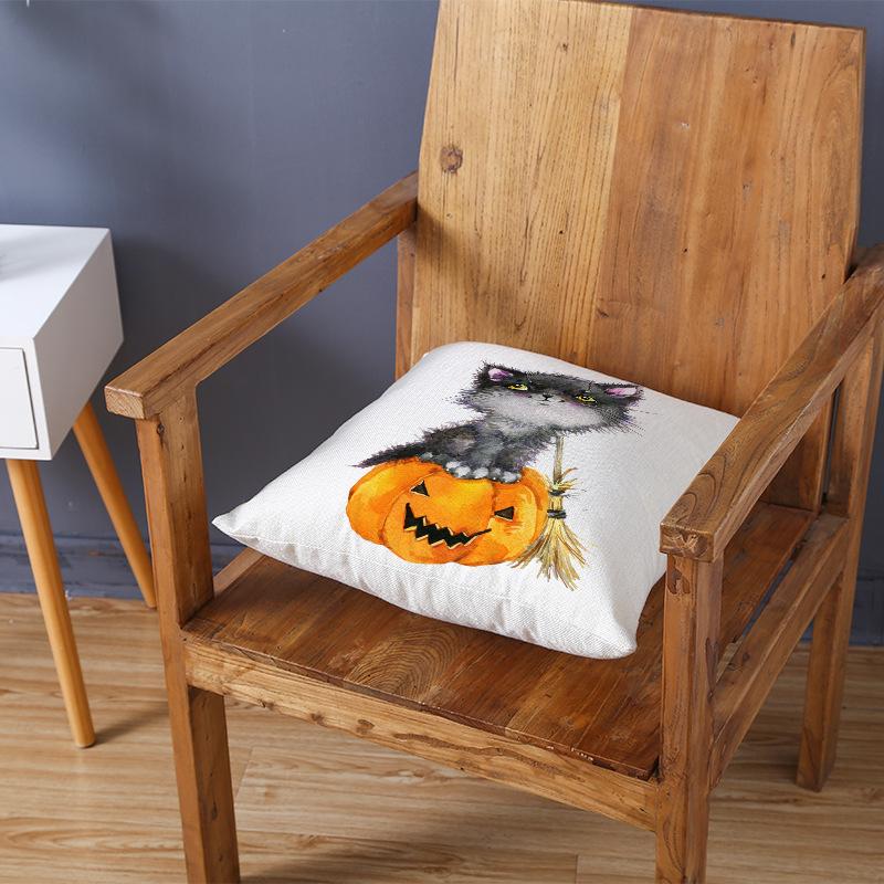 Neue Halloween Polyester Kissenbezug Zuhause Zuhause Schlafzimmer Sofa Kissen Lendenkissenbezug