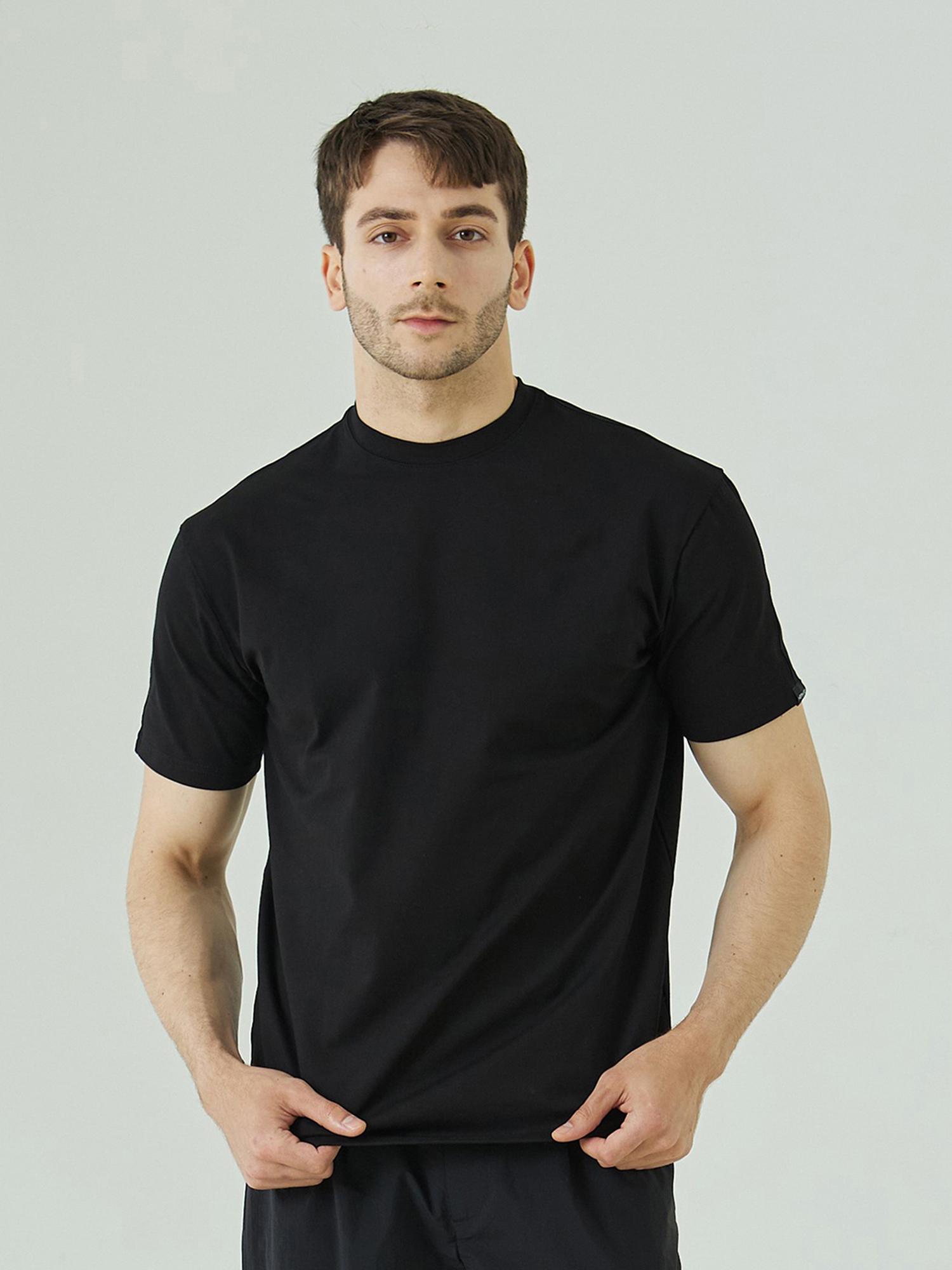 Ervino Spandex Muscle Fit Short Sleeve T-Shirt [Black] 2Xl