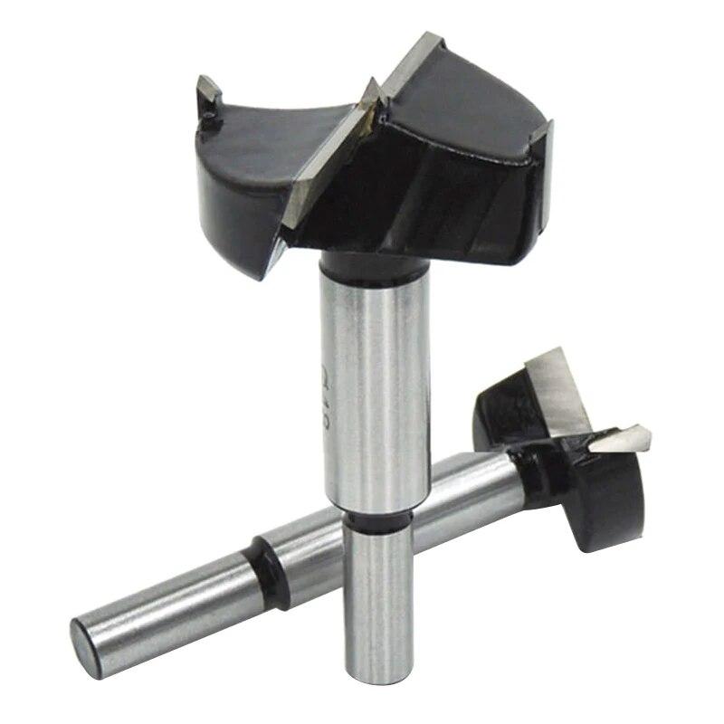 5pc Woodworking Flat Wing Drilling and Reaming Hinge Drill Bit 15-35mm Drilling Bit Hole Opener Cutting Tool Set