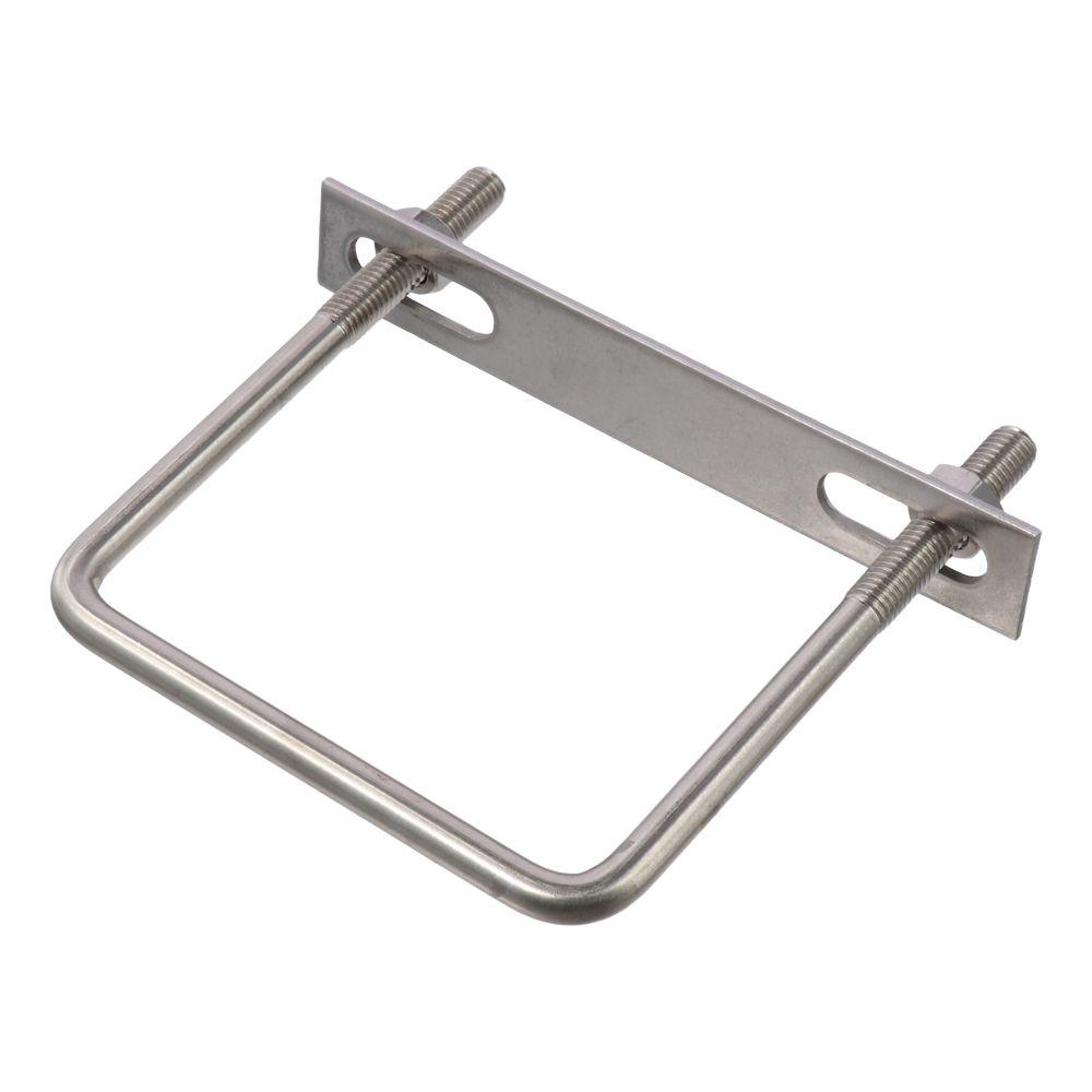 M10 firkantede U-bolter i rustfritt stål U-klemmebolt med muttere og plater U-klemmebolt