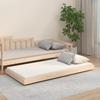 Vidaxl Estructura de Cama Sin Colchón, 75X190 Cm, Madera de Pino Maciza