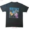 Whitney Houston T-Shirt Größe Medium Schwarz Y2k Vintage Vintage Mode Herren Stilvoll Weich Dehnbar Oberteil Für Den Alltag