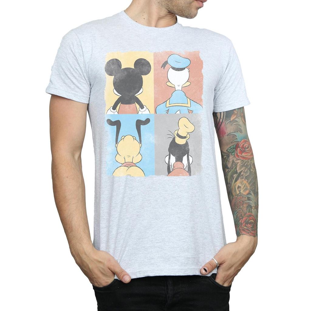 Disney Mens Mickey Mouse Four Backs T-Shirt
