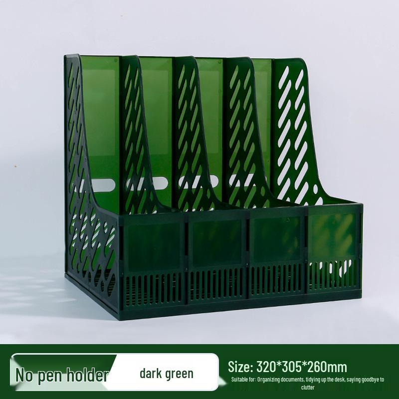 Retro Multi-Layer Pen Holder & A4 File Organizer for Desk