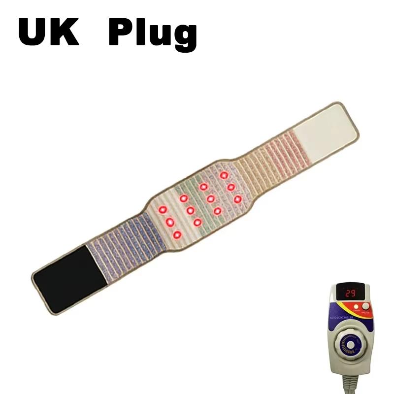 

Пояс с подогревом фотонной энергией Премиум Кристальный красный свет Велнес Инфракрасный нагрев Поддержка мышц Нефрит UK Plug