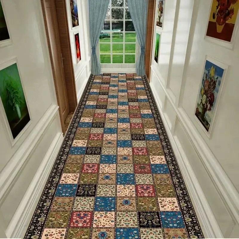 Corridor Hall Runner Aisle Long Carpets for Living Room Decoration Home Washalbe Long Area Rug Entryway Entrance Door Mat Luxury