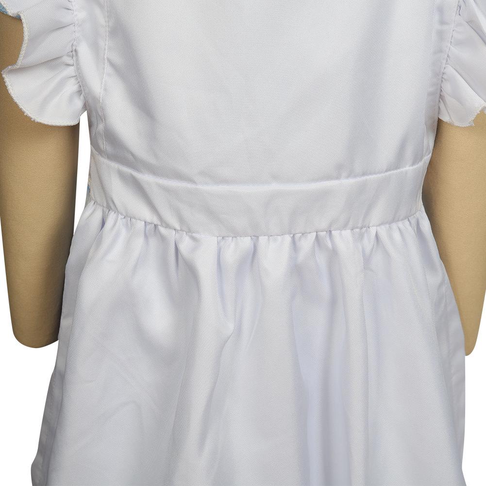 Alice In Wonderland Blue & White Maid Costume with Headband - Girls' Birthday Princess Dress