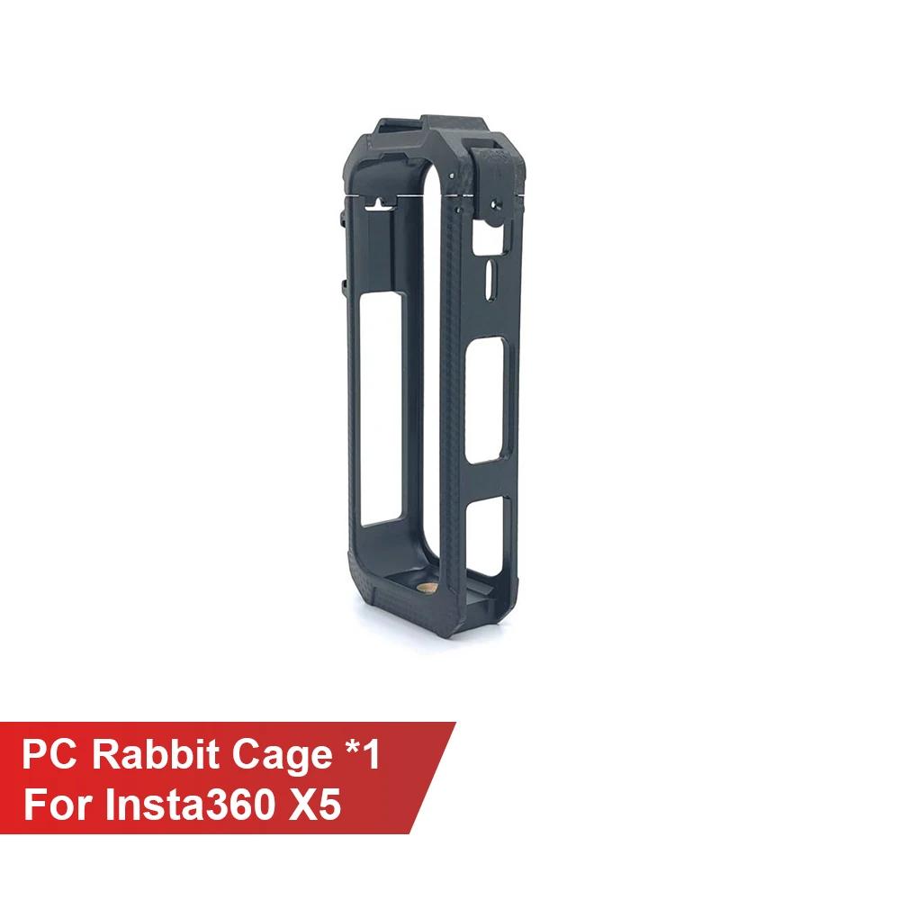 Magnetische Adapterhalterung/Gehärtete Folie/Silikon-Basiskörperhülle Objektivdeckel/Metall PC Kaninchenkäfig Für Insta360 X5 Kamerazubehör