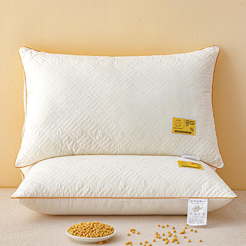 Breathable Soybean Fiber Neck Support Pillow for Comfortable Sleep