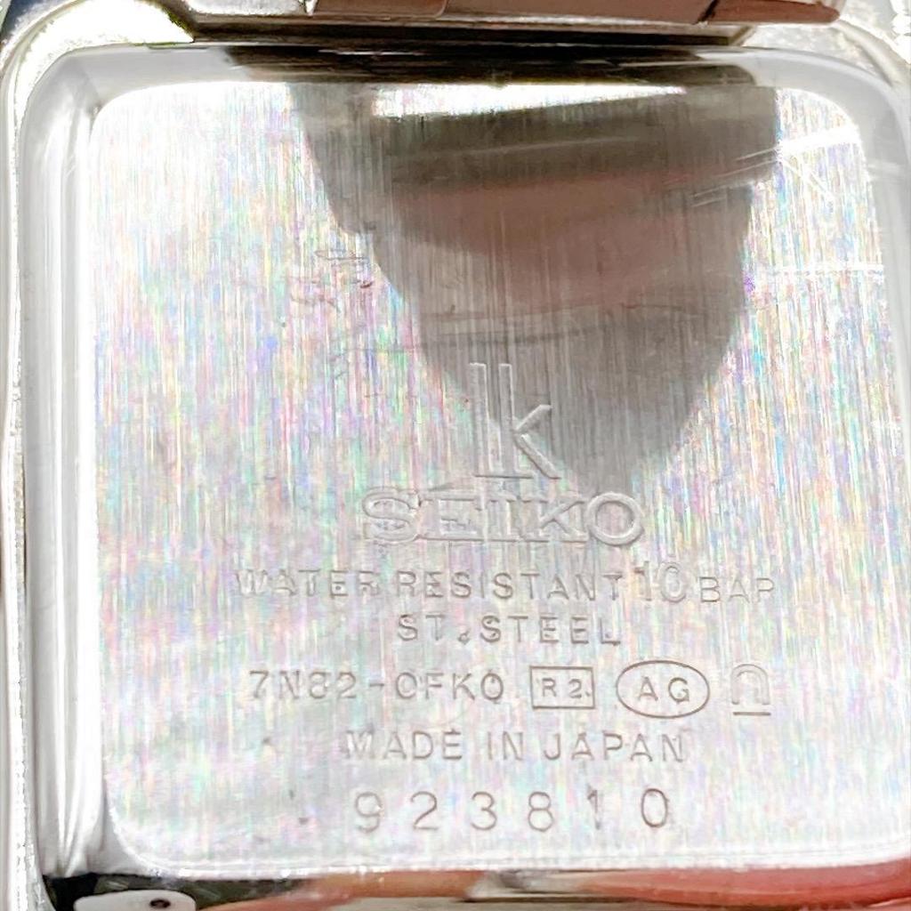 Used SEIKO Ladies Watch Quartz Working Square Date 539
