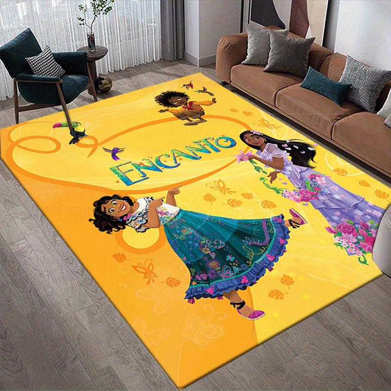 1pc Encanto Pattern Area Rug Soft Flannel Floor Mat for Living Room,Office,Bedroom and Carpet,Sofa Coffee Table Floor Mat